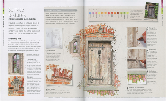 'Baddesley Clinton Door and Window' was used in the August 2017 release DK Books 'Artist's Drawing Techniques'